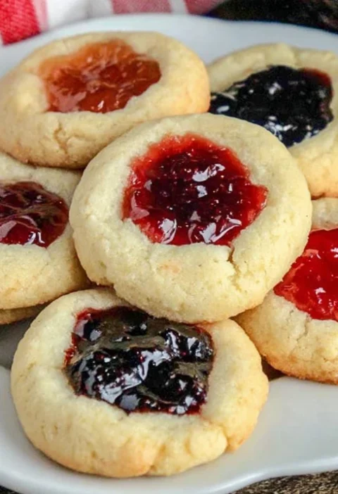 Old-fashioned Thumbprint Cookie Recipe Easy Church Supper Cookies Best Thumbprint Cookies With Jam Traditional Thumbprint ...