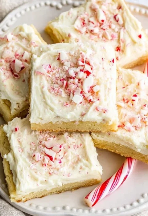 Peppermint Topped Shortbread