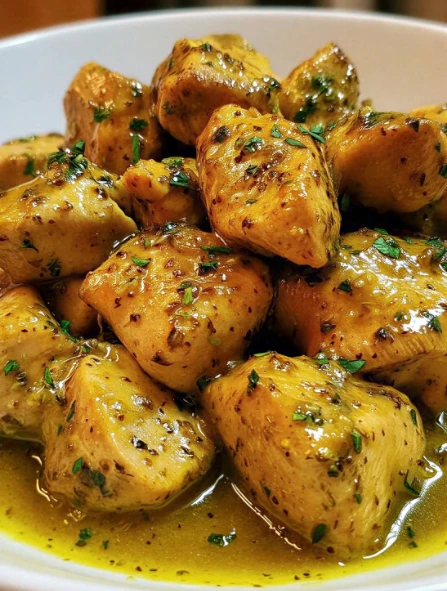 Slow Cooker Creamy Garlic Chicken Herbs