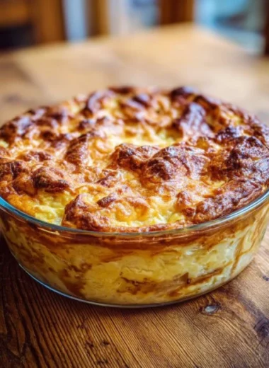 Slow Cooker Savory Bread Pudding Cheese Herbs