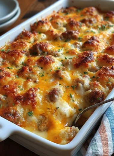 Tater Tot Sausage Breakfast Casserole