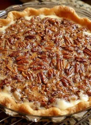Warm Holiday Table Pecan Cheesecake Pie