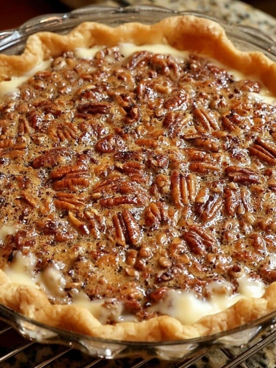 Warm Holiday Table Pecan Cheesecake Pie
