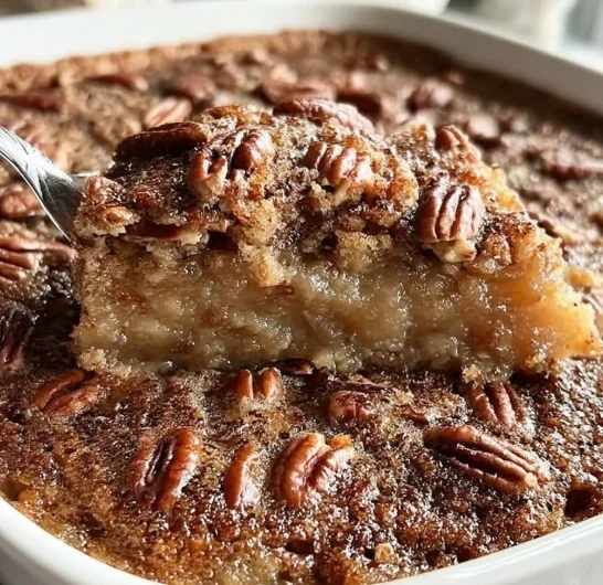 Warm Holiday Table Pecan Pie Dump Cake