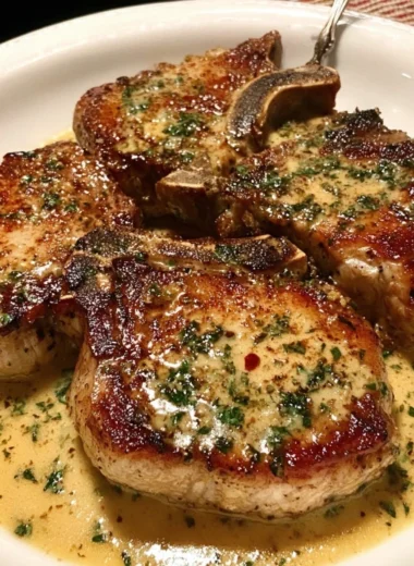 Warm Sundaystyle Garlic Butter Juicy Pork Chops