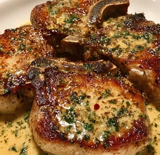 Warm Sundaystyle Garlic Butter Juicy Pork Chops