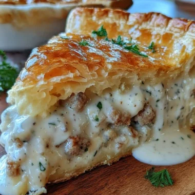 Southern Potluck Sausage Gravy Puff Pie