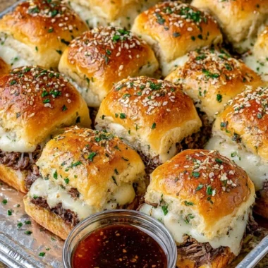 4ingredient Baked French Dip Sliders