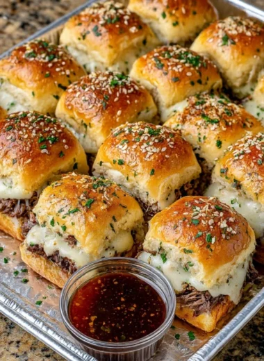 4ingredient Baked French Dip Sliders