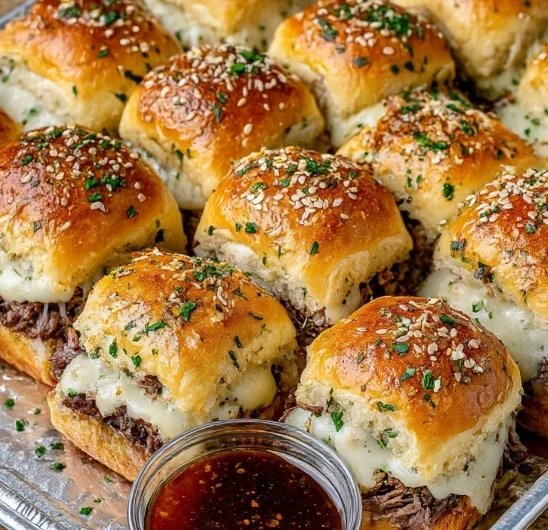 4ingredient Baked French Dip Sliders