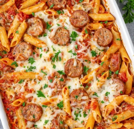 4ingredient Baked Sausage Penne