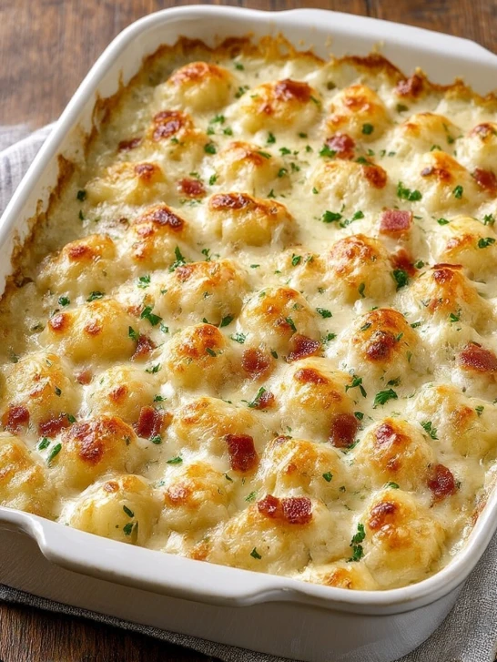 4-Ingredient Baked Creamy Gnocchi