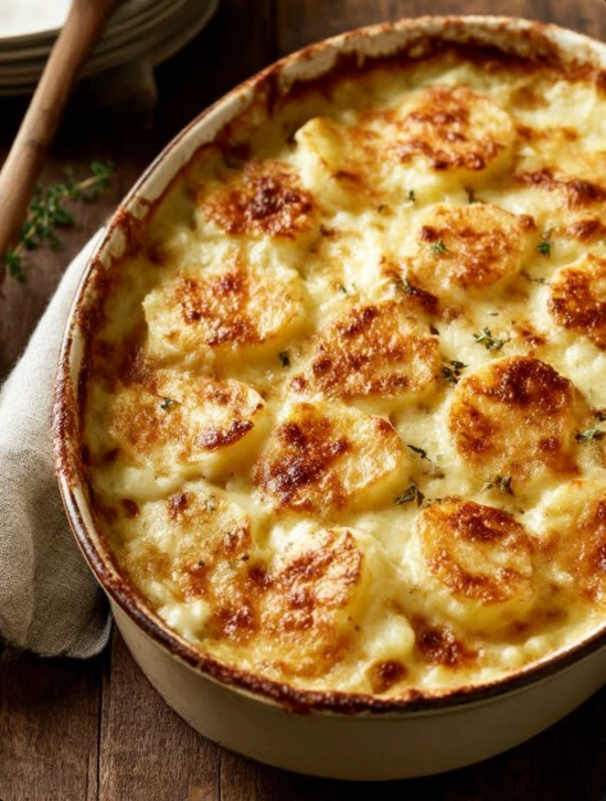 4-Ingredient Buttery Mashed Potato Bake