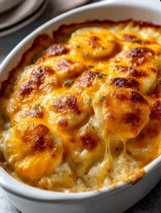 4-Ingredient Cheesy Scalloped Potatoes