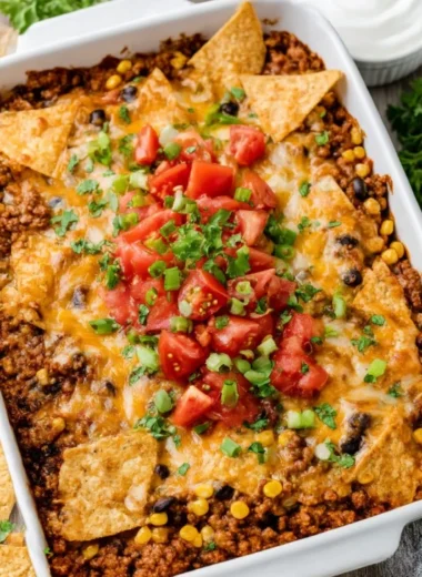4ingredient Cheesy Taco Bake