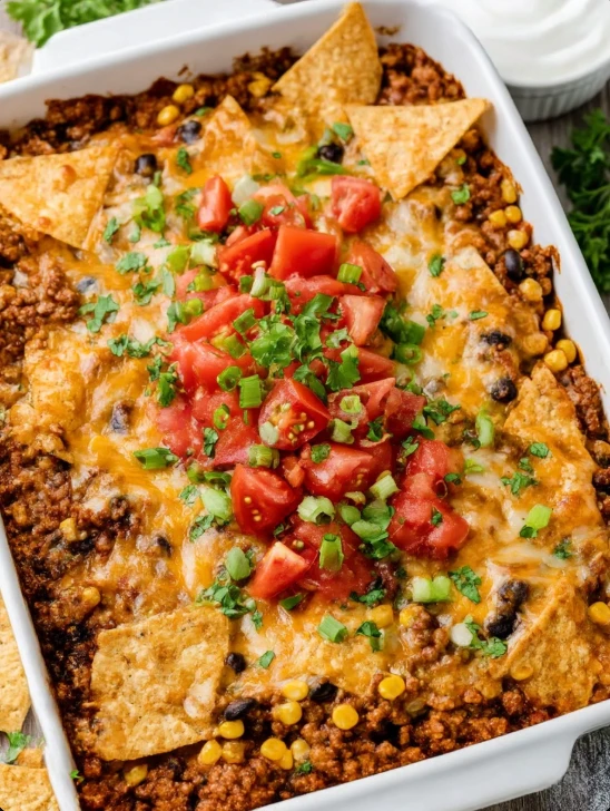 4-Ingredient Cheesy Taco Bake