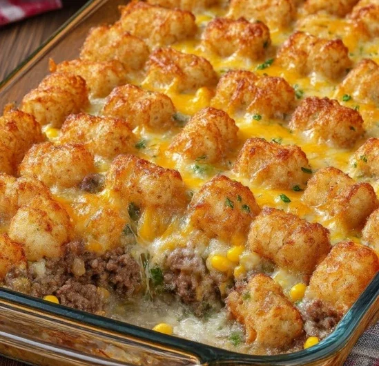 4ingredient Cheesy Tater Tot Casserole