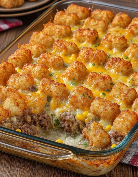 4-Ingredient Cheesy Tater Tot Casserole