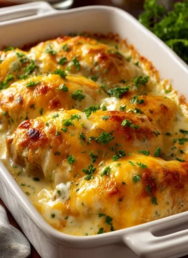 4ingredient Creamy Ranch Chicken Bake