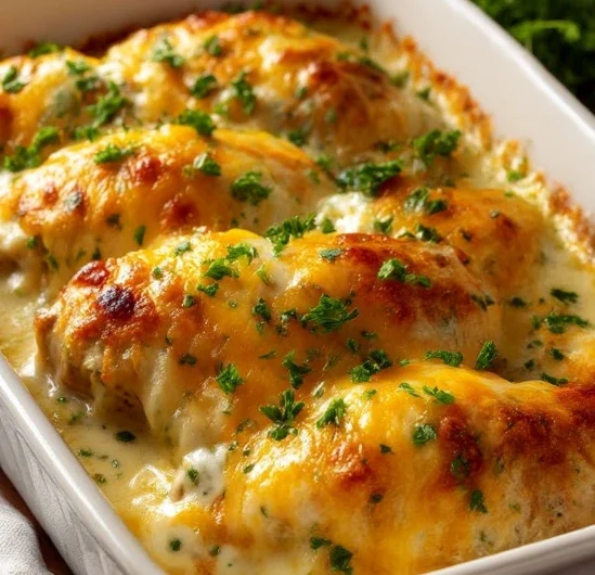 4ingredient Creamy Ranch Chicken Bake