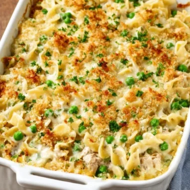 4ingredient Creamy Tuna Noodle Bake