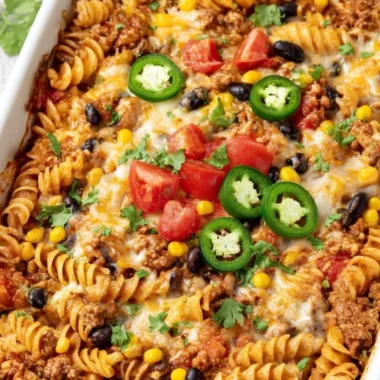 4ingredient Creamy Taco Pasta Bake