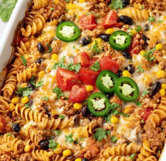 4ingredient Creamy Taco Pasta Bake