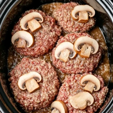 4ingredient Slow Cooker Salisbury Steak