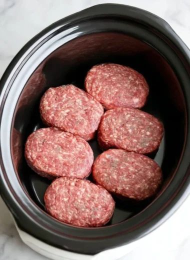 4ingredient Slow Cooker Salisbury Steak Patties