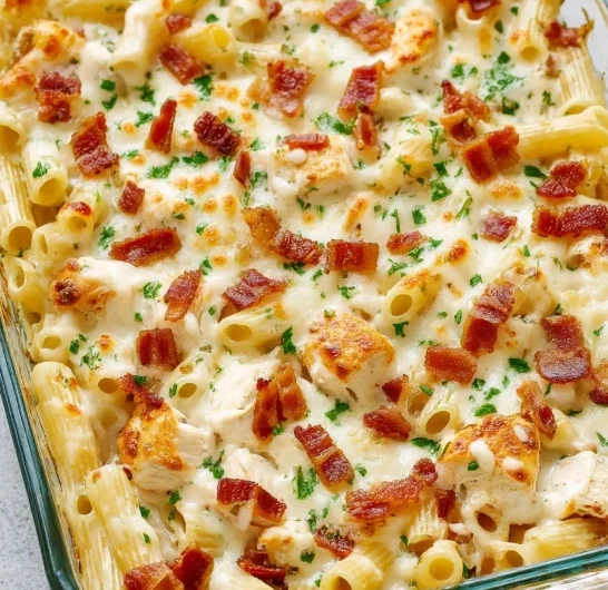 5ingredient Baked Chicken Bacon Ranch Pasta