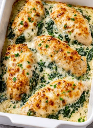 5ingredient Baked Spinach Chicken Casserole