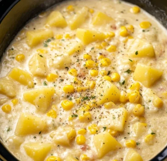 5ingredient Slow Cooker Corn Potato Chowder