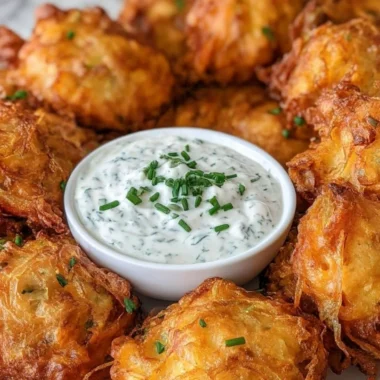 Amish Onion Fritters Chive Dip