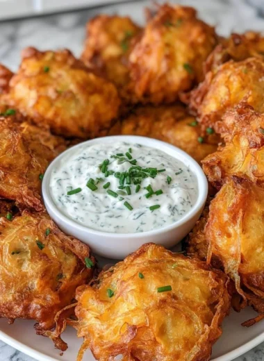 Amish Onion Fritters Chive Dip