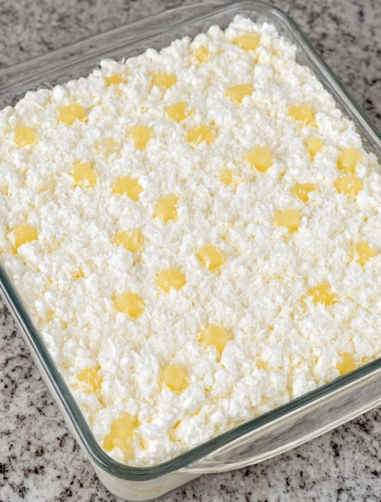 Aunt Mary's Pineapple Coconut Frozen Fluff