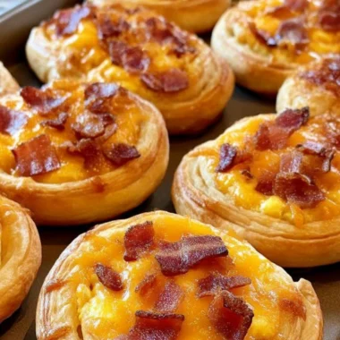 Baked Bacon Egg Cheese Pinwheels