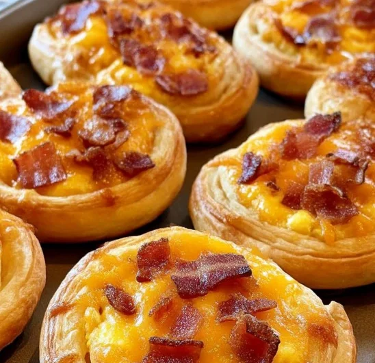 Baked Bacon Egg Cheese Pinwheels