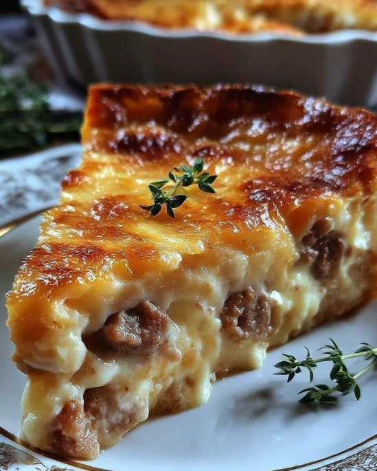Cheesy Monterey Sausage Pie