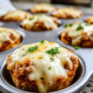 Cheesy Muffin Tin Meatloaf Bites