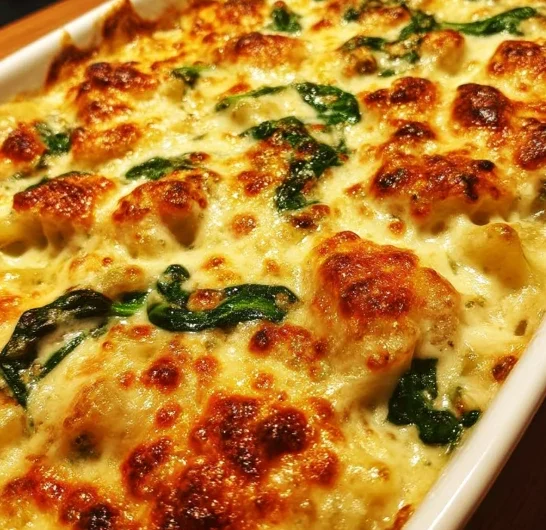Chicken Spinach Alfredo Bake