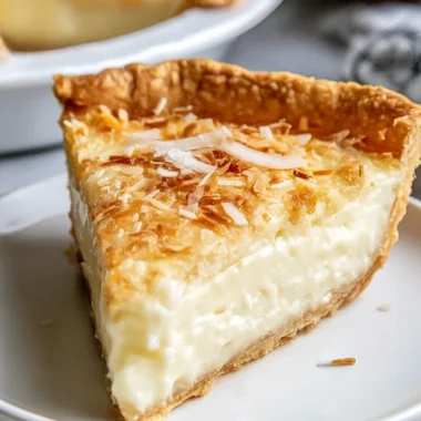 Coconut Magic Custard Pie