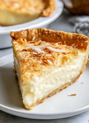 Coconut Magic Custard Pie