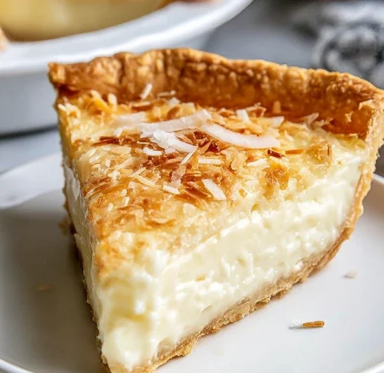 Coconut Magic Custard Pie