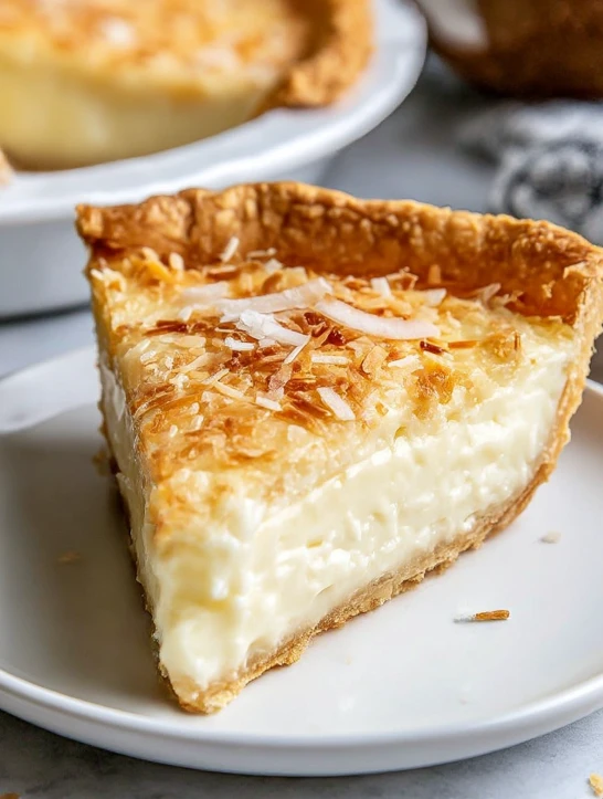 Coconut Magic Custard Pie