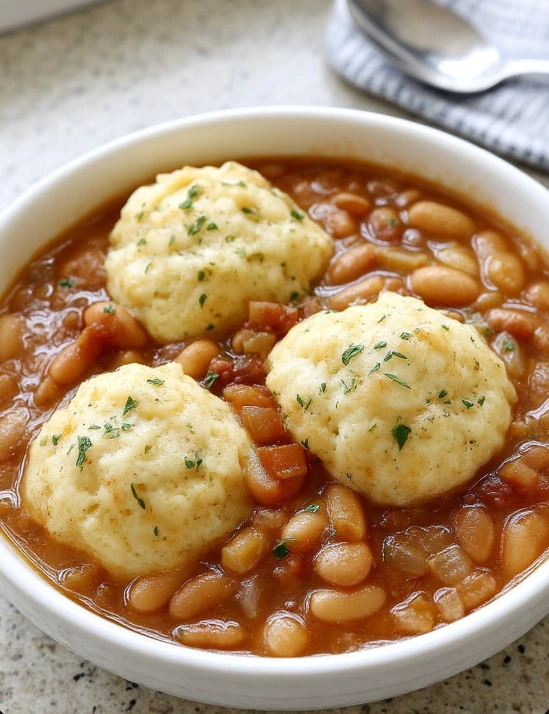 Cozy Beans and Dumplings Serving Bowl