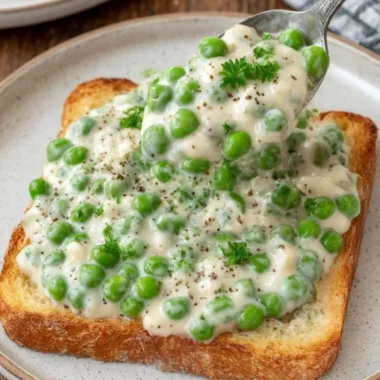 Creamed Peas Toast