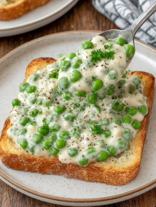 Creamed Peas on Toast
