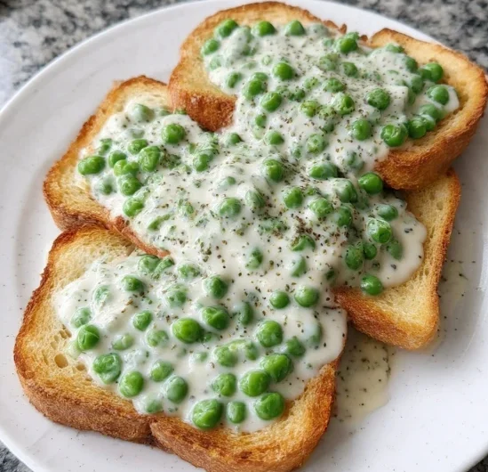 Creamed Peas Toast