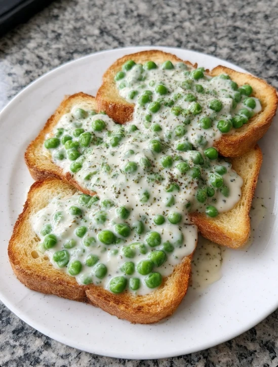 Creamed Peas on Toast