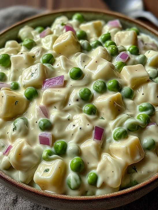 Creamy 1950s Vintage Pea Salad